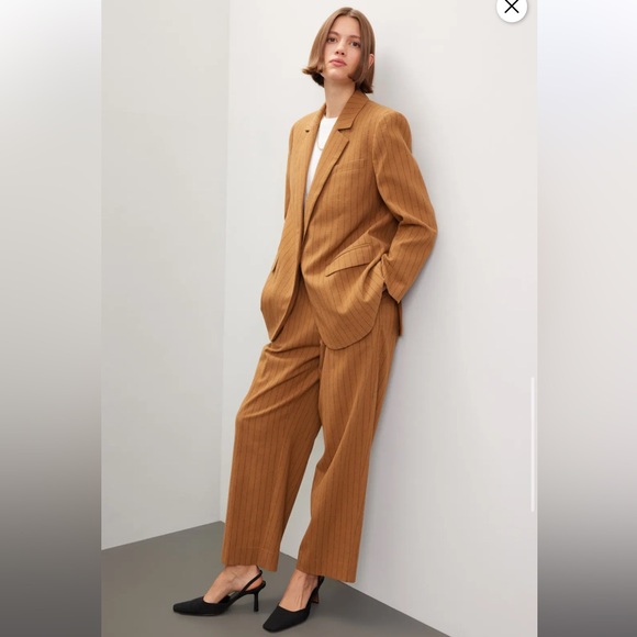 Madewell Oversized Blazer in Pinstripe - Picture 4 of 5